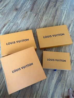 Louis Vuitton Orange and Navy Gift Boxes - Set of 4